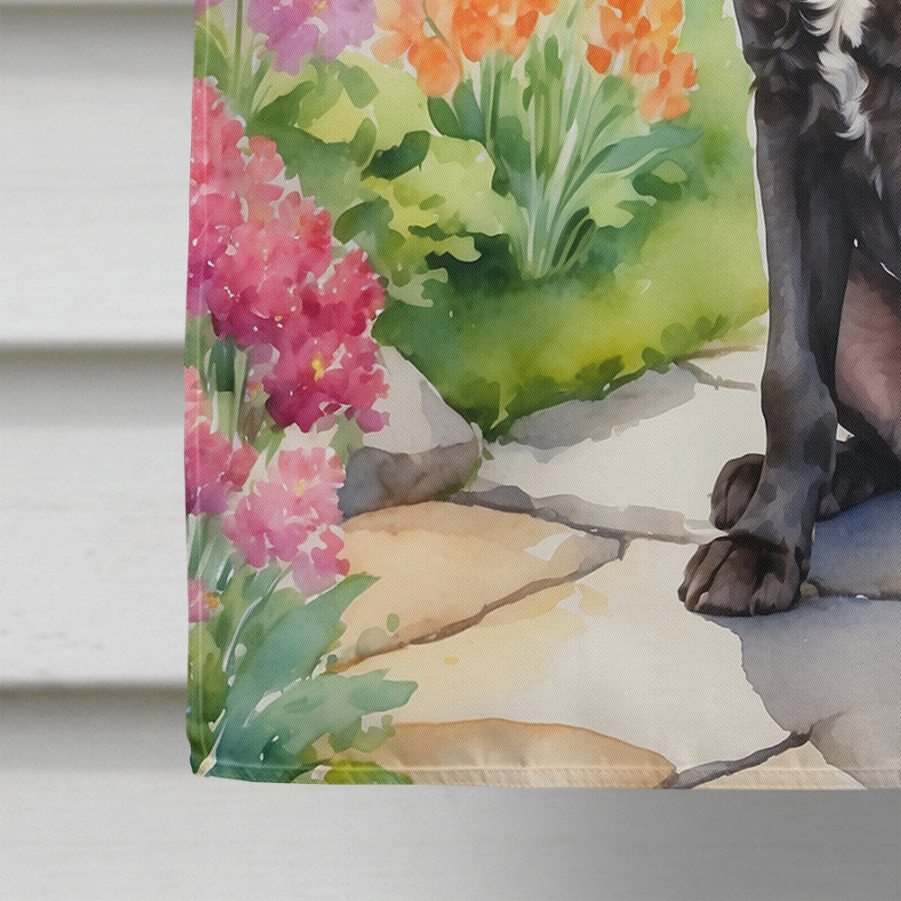 American Water Spaniel Spring Garden House Flag 28x40 Porch Sleeve Pole Decorative Outside Yard Banner Artwork Wall Hanging, Polyester