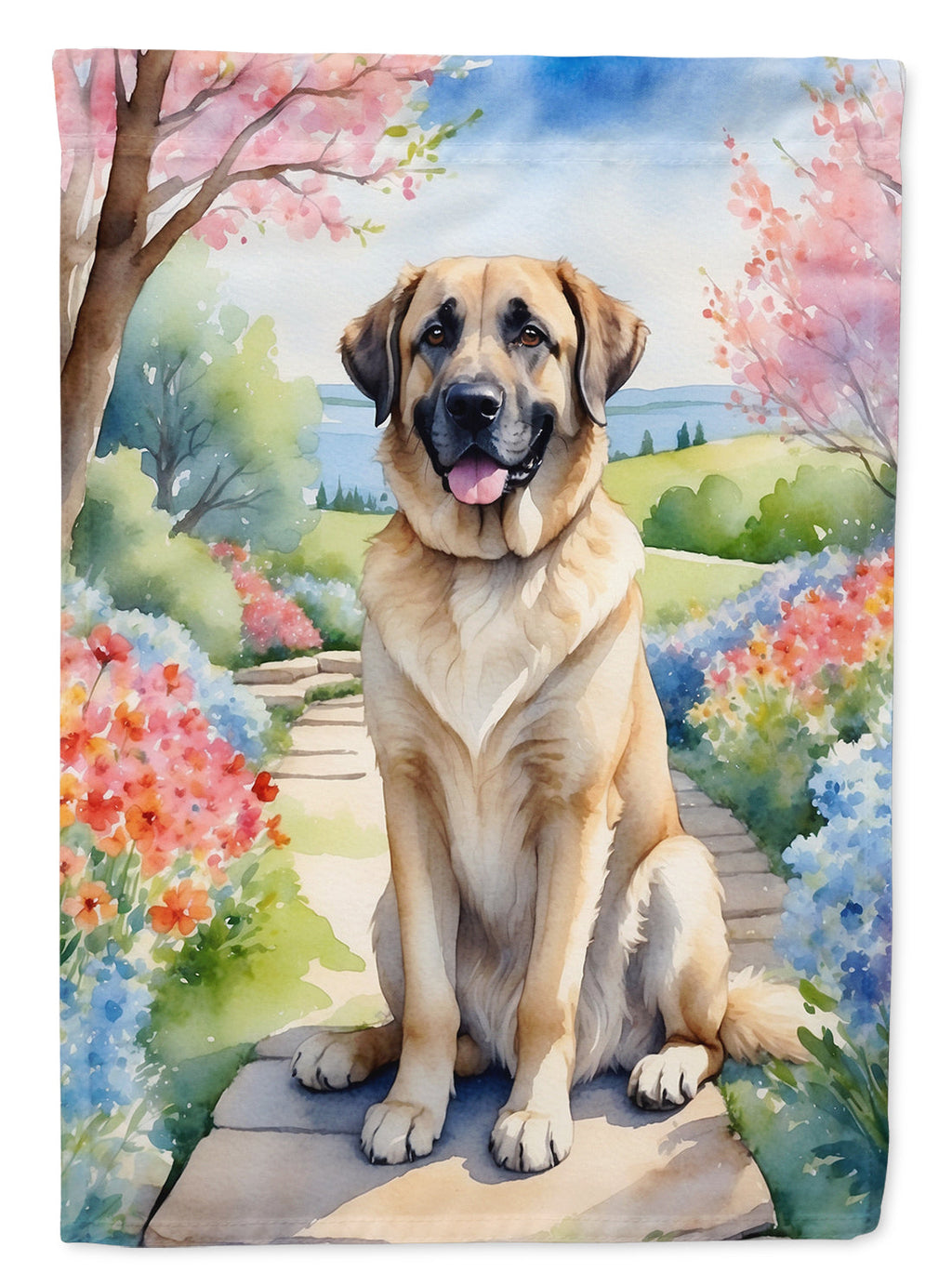 Anatolian Shepherd Spring Garden Garden Flag Mailbox Decorative Yard Banner Outside Patio Artwork for Flower Beds, Garden Size, Multicolor