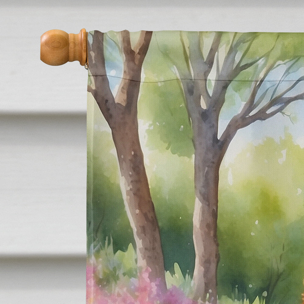 Australian Terrier Spring Garden House Flag 28x40 Porch Sleeve Pole Decorative Outside Yard Banner Artwork Wall Hanging, Polyester