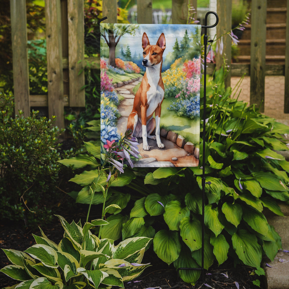Basenji Spring Garden Garden Flag Mailbox Decorative Yard Banner Outside Patio Artwork for Flower Beds, Garden Size, Multicolor
