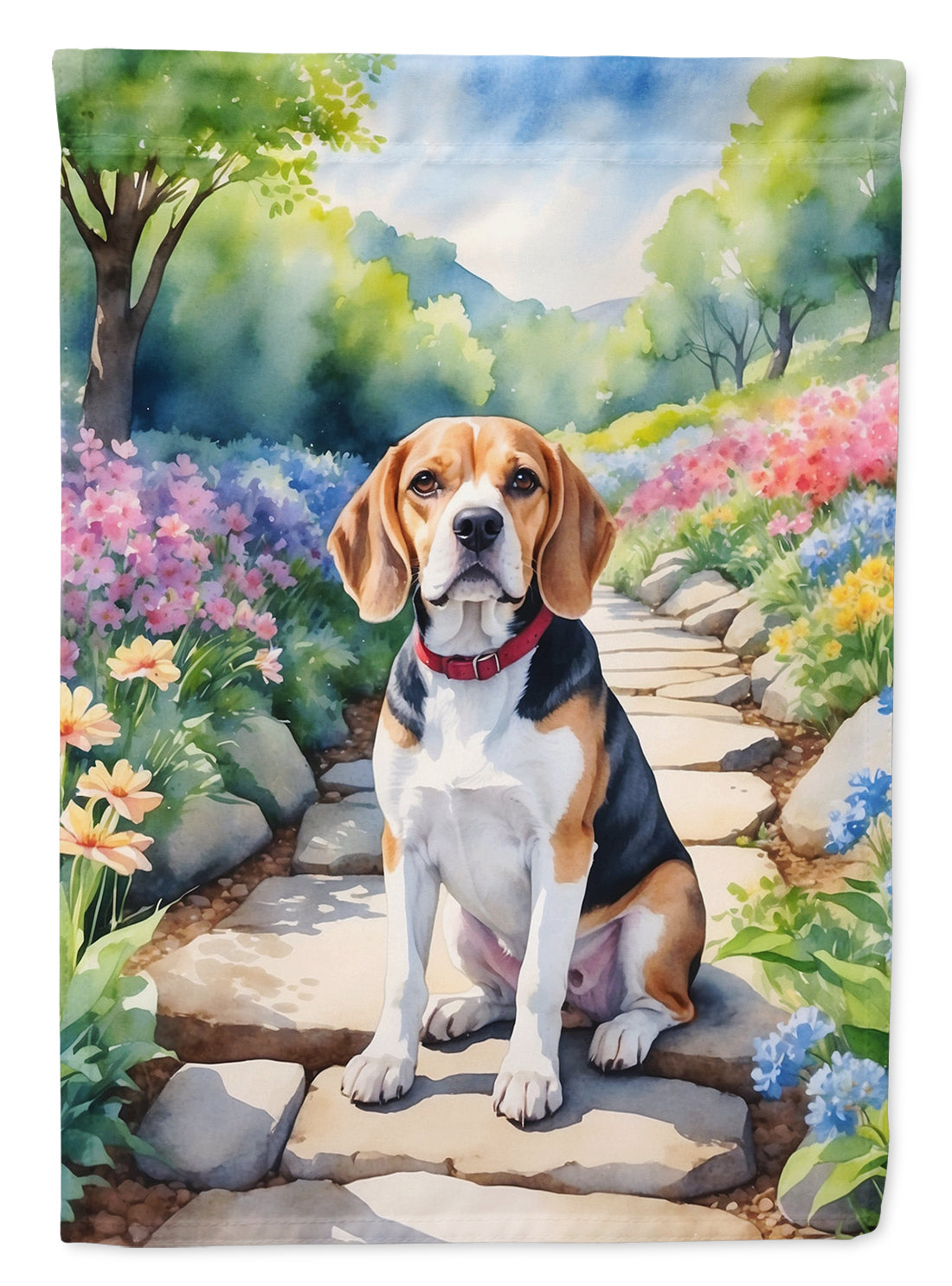 Beagle Spring Garden Garden Flag Mailbox Decorative Yard Banner Outside Patio Artwork for Flower Beds, Garden Size, Multicolor