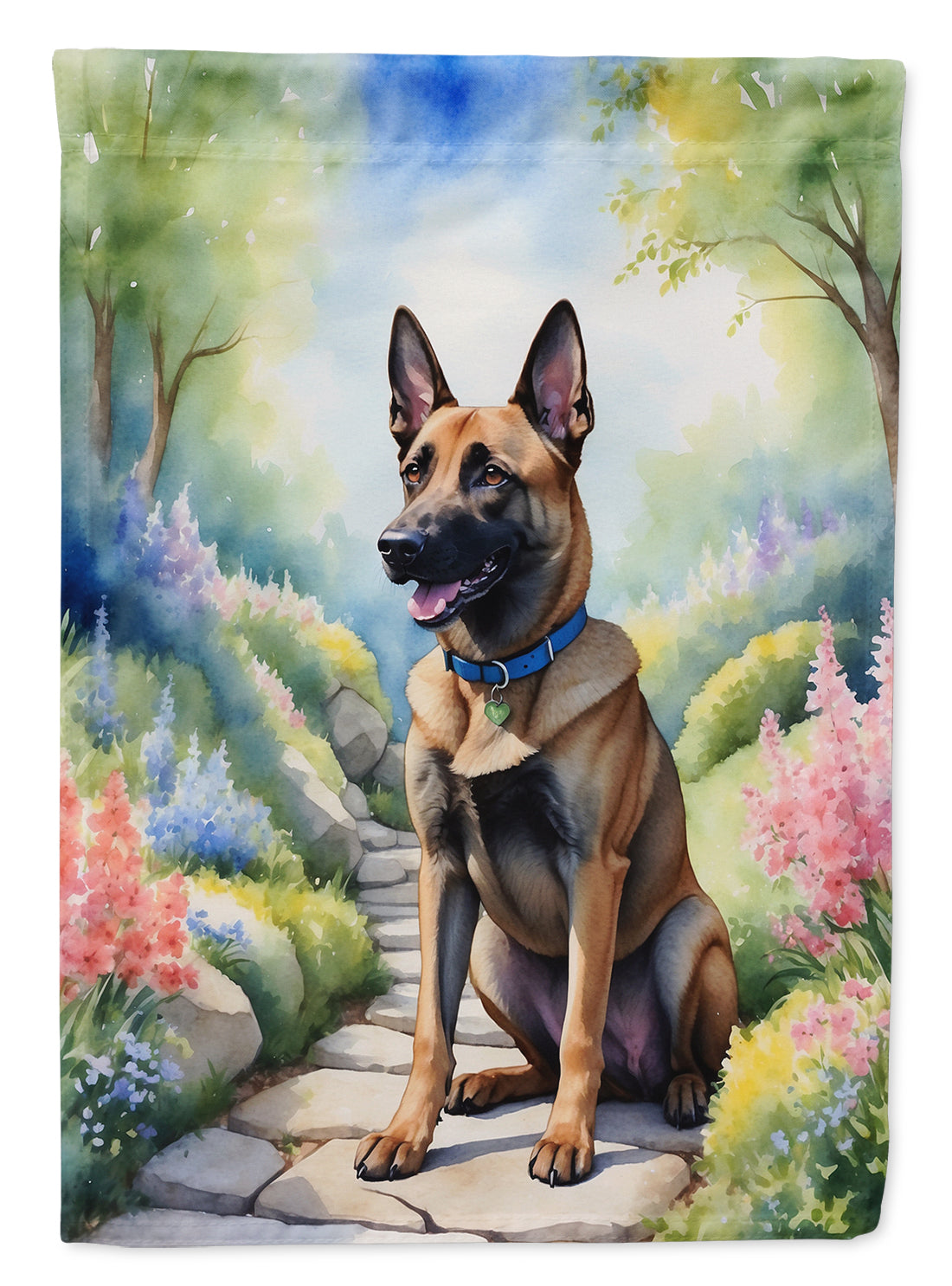 Belgian Malinois Spring Garden Garden Flag Mailbox Decorative Yard Banner Outside Patio Artwork for Flower Beds, Garden Size, Multicolor