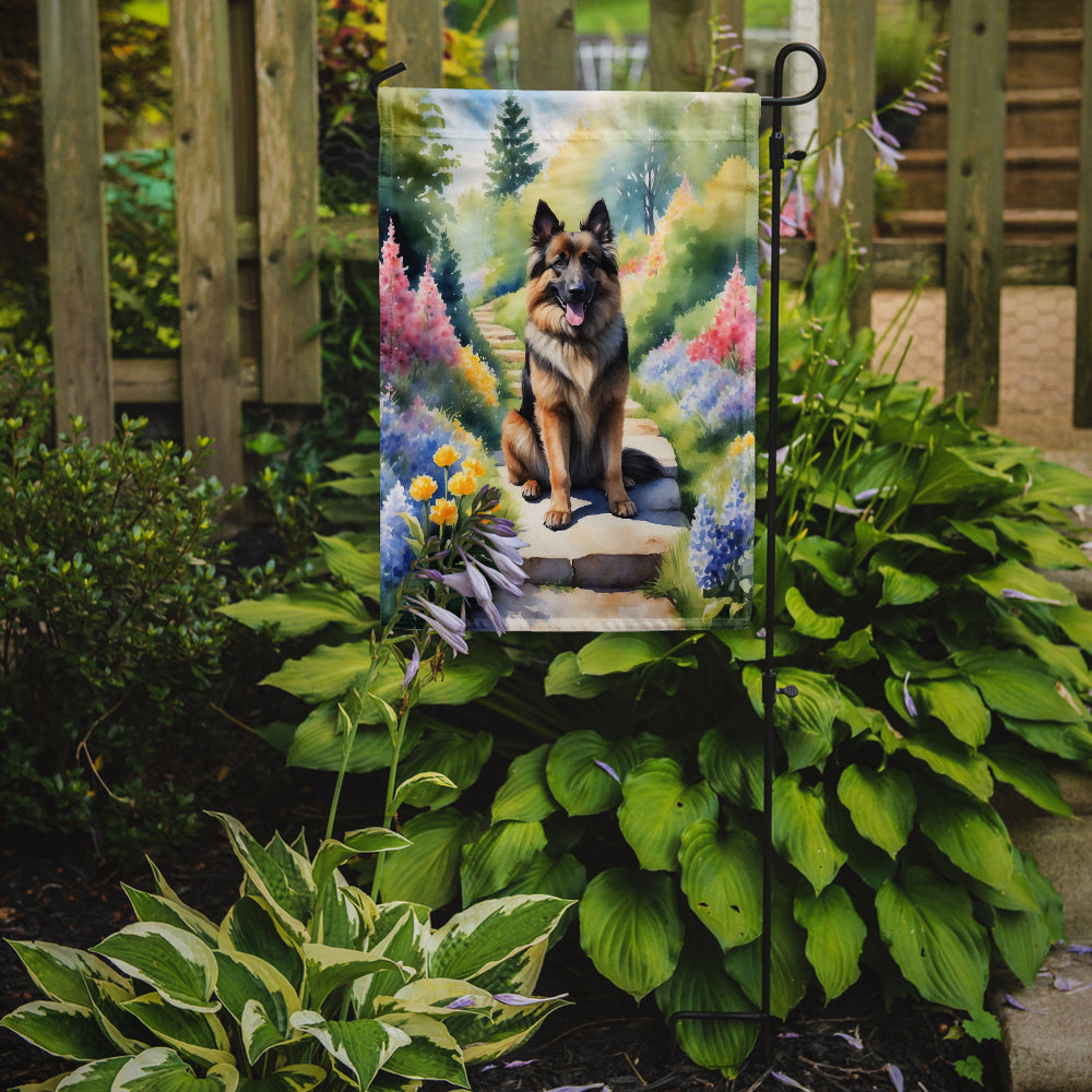 Belgian Tervuren Spring Path Garden Flag Mailbox Decorative Yard Banner Outside Patio Artwork for Flower Beds, Garden Size, Multicolor