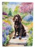 Boykin Spaniel Spring Path House Flag 28x40 Porch Sleeve Pole Decorative Outside Yard Banner Artwork Wall Hanging, Polyester
