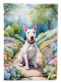 Bull Terrier Spring Path Garden Flag Mailbox Decorative Yard Banner Outside Patio Artwork for Flower Beds, Garden Size, Multicolor