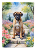 Bullmastiff Spring Path Garden Flag Mailbox Decorative Yard Banner Outside Patio Artwork for Flower Beds, Garden Size, Multicolor