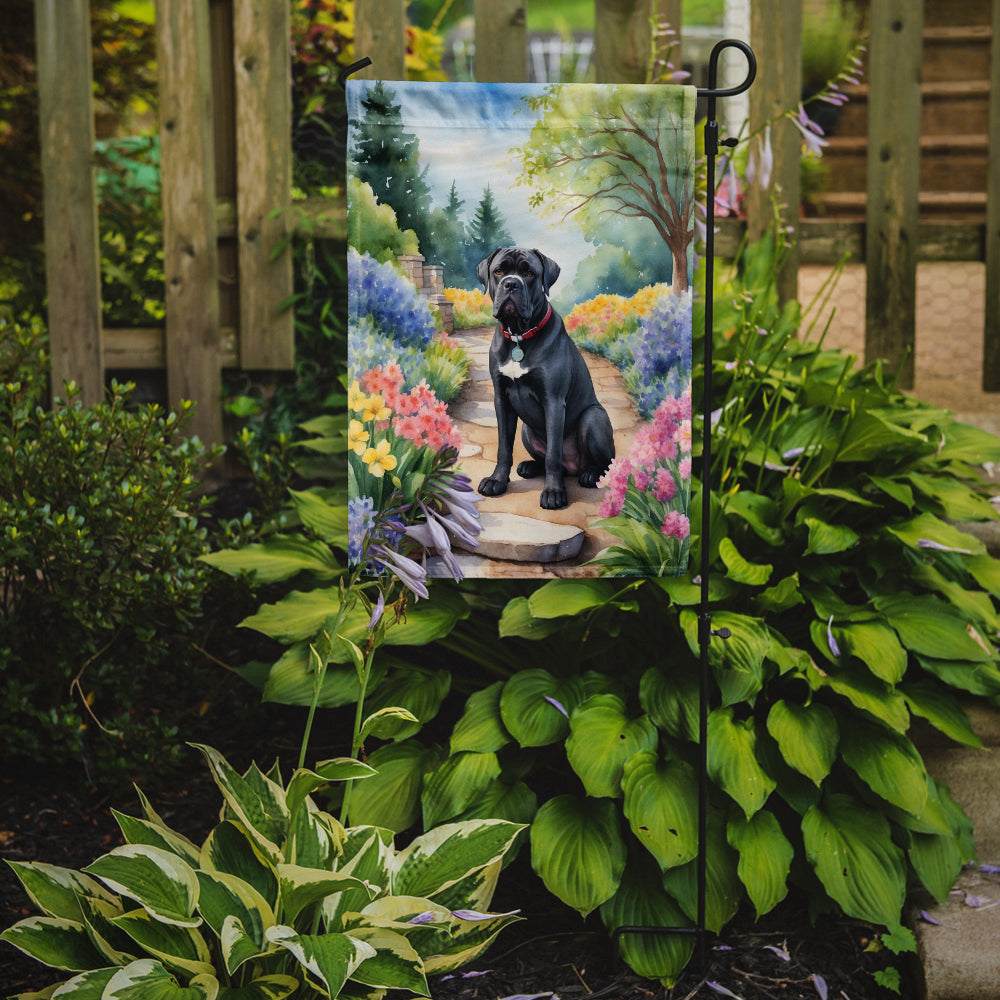 Cane Corso Spring Path Garden Flag Mailbox Decorative Yard Banner Outside Patio Artwork for Flower Beds, Garden Size, Multicolor