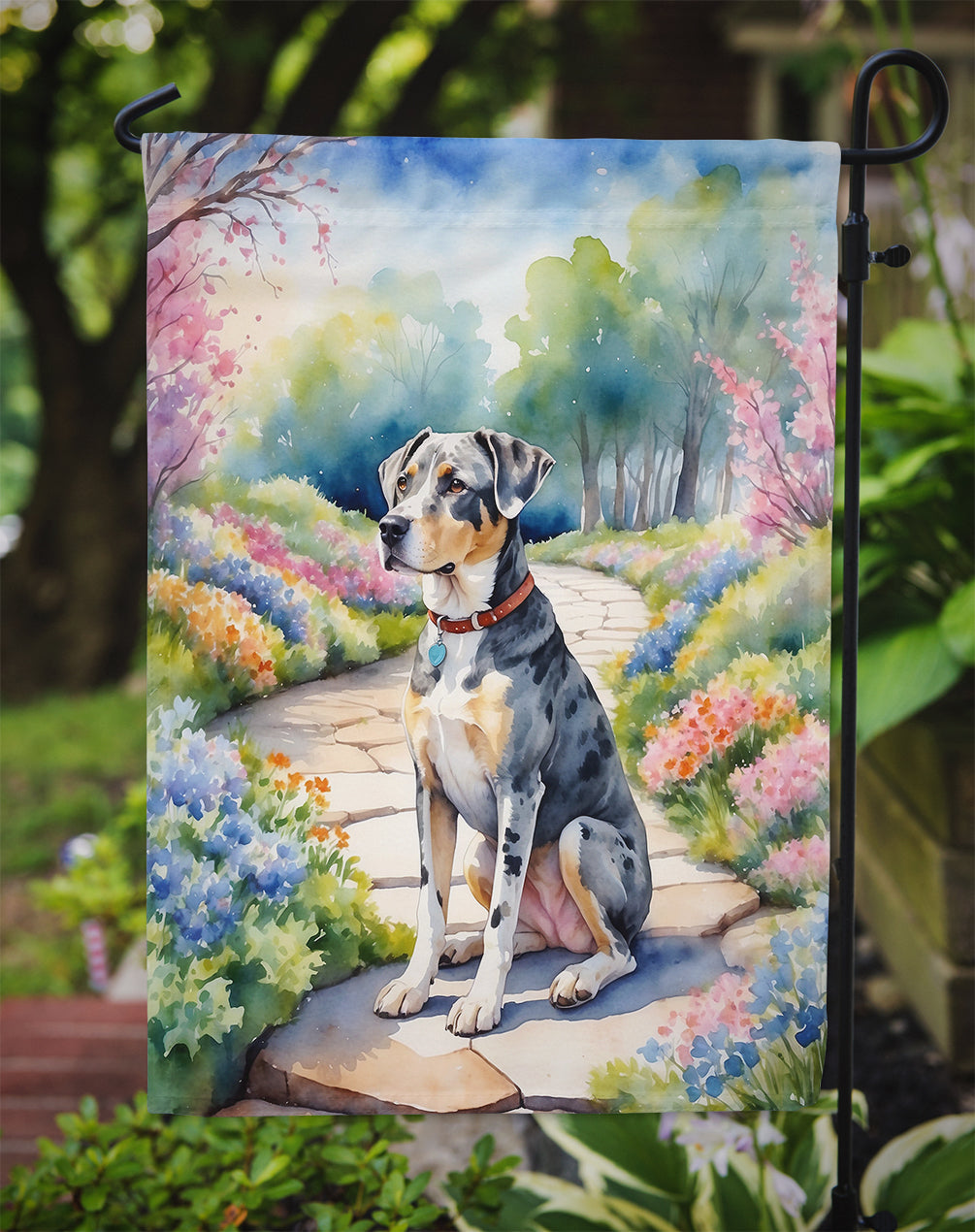Catahoula Spring Path Garden Flag Mailbox Decorative Yard Banner Outside Patio Artwork for Flower Beds, Garden Size, Multicolor