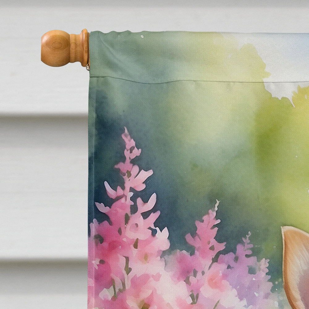 Chihuahua Spring Path House Flag 28x40 Porch Sleeve Pole Decorative Outside Yard Banner Artwork Wall Hanging, Polyester