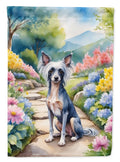 Chinese Crested Spring Path Garden Flag Mailbox Decorative Yard Banner Outside Patio Artwork for Flower Beds, Garden Size, Multicolor