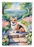 Corgi Spring Path Garden Flag Mailbox Decorative Yard Banner Outside Patio Artwork for Flower Beds, Garden Size, Multicolor