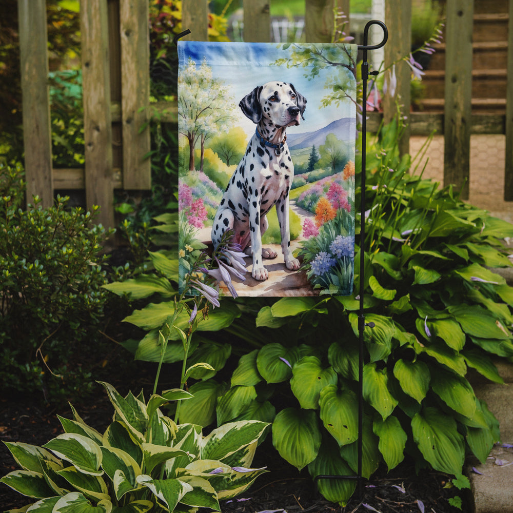 Dalmatian Spring Path Garden Flag Mailbox Decorative Yard Banner Outside Patio Artwork for Flower Beds, Garden Size, Multicolor