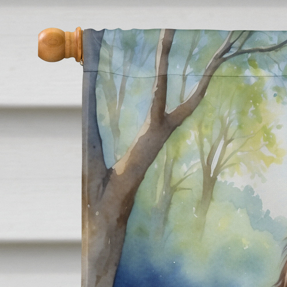 English Springer Spaniel Spring Path House Flag 28x40 Porch Sleeve Pole Decorative Outside Yard Banner Artwork Wall Hanging, Polyester