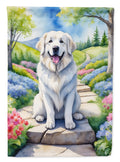 Great Pyrenees Spring Path Garden Flag Mailbox Decorative Yard Banner Outside Patio Artwork for Flower Beds, Garden Size, Multicolor
