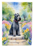 Kerry Blue Terrier Spring Path House Flag 28x40 Porch Sleeve Pole Decorative Outside Yard Banner Artwork Wall Hanging, Polyester