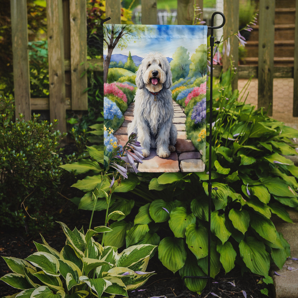 Komondor Spring Path Garden Flag Mailbox Decorative Yard Banner Outside Patio Artwork for Flower Beds, Garden Size, Multicolor