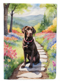 Labrador Retriever Spring Path Garden Flag Mailbox Decorative Yard Banner Outside Patio Artwork for Flower Beds, Garden Size, Multicolor