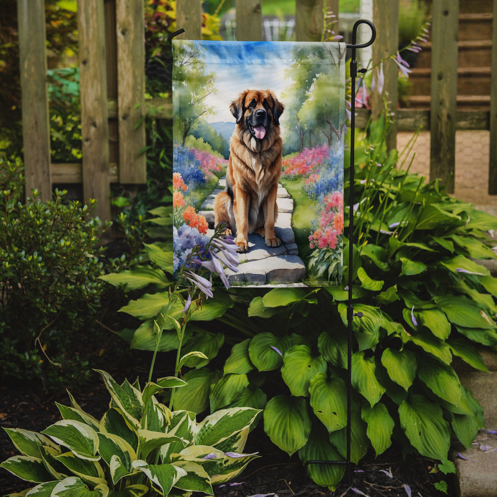 Leonberger Spring Path Garden Flag Mailbox Decorative Yard Banner Outside Patio Artwork for Flower Beds, Garden Size, Multicolor