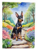 Manchester Terrier Spring Path Garden Flag Mailbox Decorative Yard Banner Outside Patio Artwork for Flower Beds, Garden Size, Multicolor