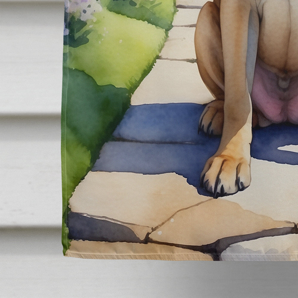 Mastiff Spring Path House Flag 28x40 Porch Sleeve Pole Decorative Outside Yard Banner Artwork Wall Hanging, Polyester