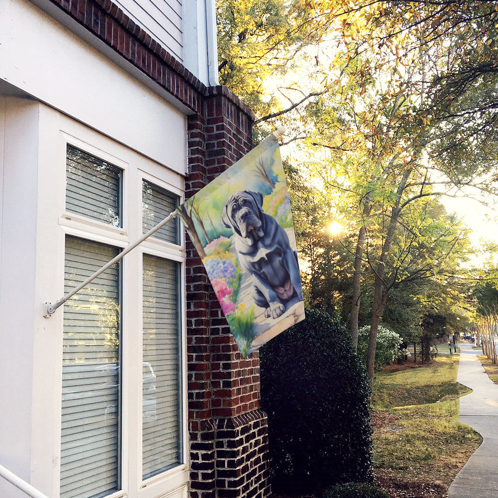 Neapolitan Mastiff Spring Path House Flag 28x40 Porch Sleeve Pole Decorative Outside Yard Banner Artwork Wall Hanging, Polyester