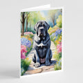 Neapolitan Mastiff Spring Path Greeting Cards Pack of 8 Blank Cards with Envelopes Whimsical A7 Size 5x7
