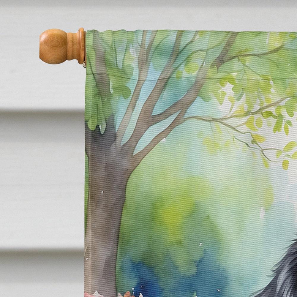 Newfoundland Spring Path House Flag 28x40 Porch Sleeve Pole Decorative Outside Yard Banner Artwork Wall Hanging, Polyester