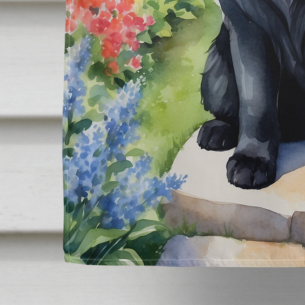 Newfoundland Spring Path House Flag 28x40 Porch Sleeve Pole Decorative Outside Yard Banner Artwork Wall Hanging, Polyester