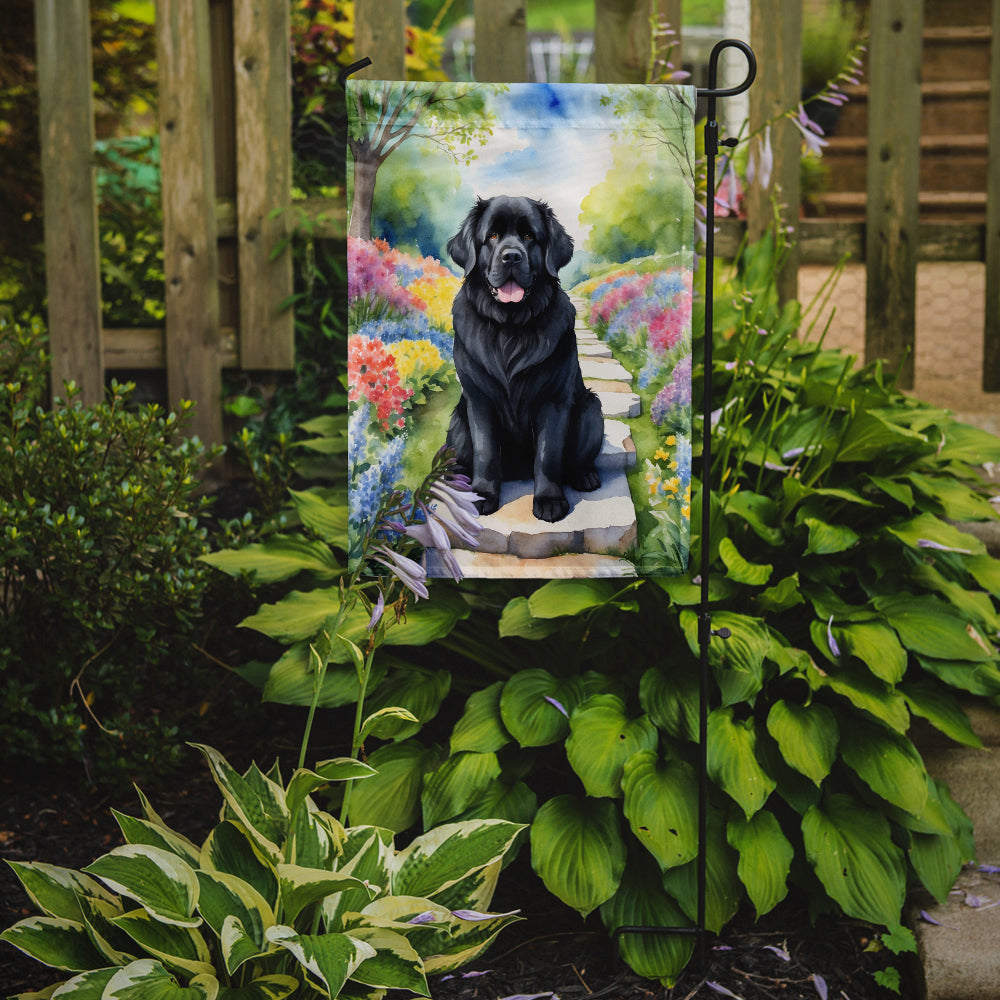 Newfoundland Spring Path Garden Flag Mailbox Decorative Yard Banner Outside Patio Artwork for Flower Beds, Garden Size, Multicolor