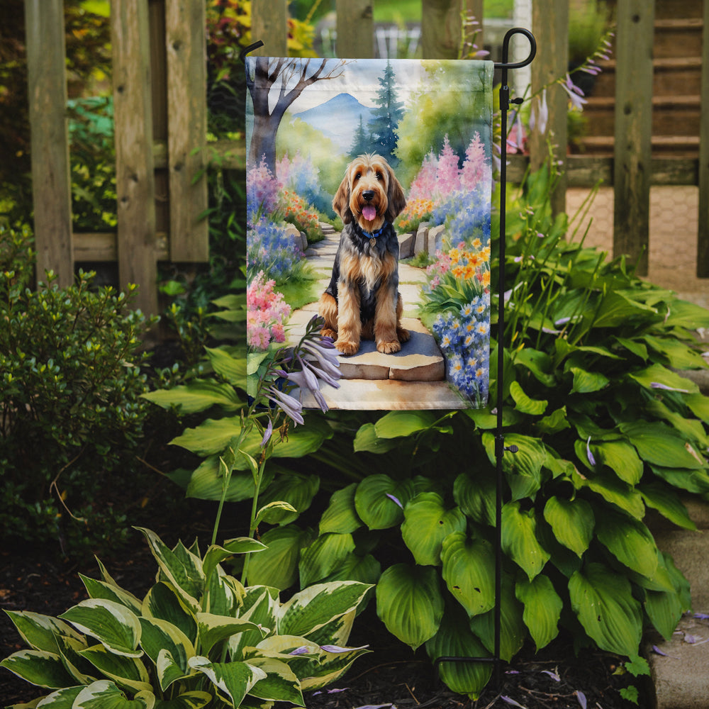 Otterhound Spring Path Garden Flag Mailbox Decorative Yard Banner Outside Patio Artwork for Flower Beds, Garden Size, Multicolor
