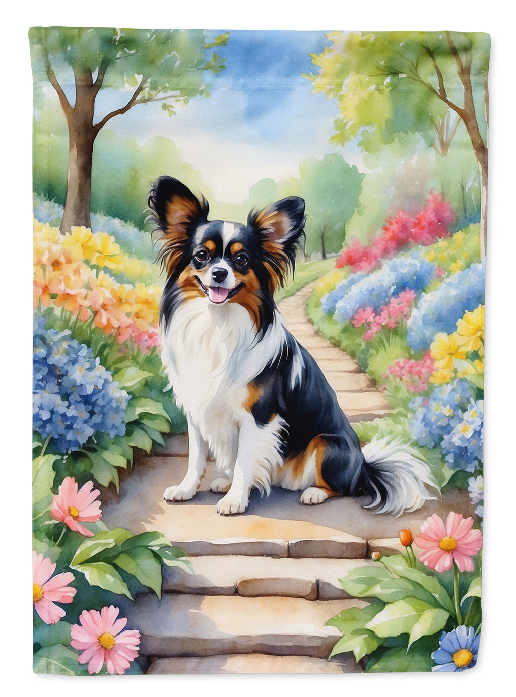 Papillon Spring Path Garden Flag Mailbox Decorative Yard Banner Outside Patio Artwork for Flower Beds, Garden Size, Multicolor