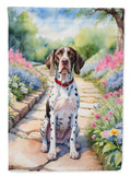 Pointer Spring Path House Flag 28x40 Porch Sleeve Pole Decorative Outside Yard Banner Artwork Wall Hanging, Polyester