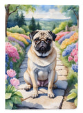 Pug Spring Path Garden Flag Mailbox Decorative Yard Banner Outside Patio Artwork for Flower Beds, Garden Size, Multicolor