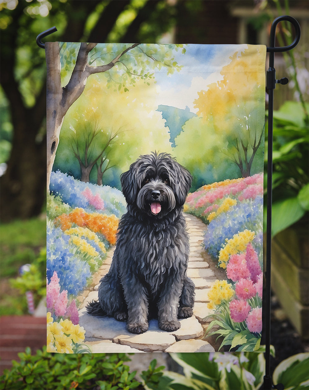 Puli Spring Path Garden Flag Mailbox Decorative Yard Banner Outside Patio Artwork for Flower Beds, Garden Size, Multicolor