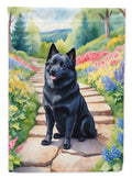 Schipperke Spring Path Garden Flag Mailbox Decorative Yard Banner Outside Patio Artwork for Flower Beds, Garden Size, Multicolor