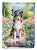 Sheltie Spring Path Garden Flag Mailbox Decorative Yard Banner Outside Patio Artwork for Flower Beds, Garden Size, Multicolor