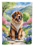 Tibetan Mastiff Spring Path Garden Flag Mailbox Decorative Yard Banner Outside Patio Artwork for Flower Beds, Garden Size, Multicolor