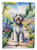 Tibetan Terrier Spring Path Garden Flag Mailbox Decorative Yard Banner Outside Patio Artwork for Flower Beds, Garden Size, Multicolor