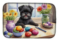 Decorating Easter Affenpinscher Dish Drying Mat Absorbent Dish Drying Mat Pad for Kitchen Counter Dish Drainer Mat for Countertop, 14 x 21", Multicolor