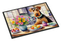 Decorating Easter Airedale Terrier Doormat Indoor Outdoor 18H X 27W Front Door Mat Rugs for Entryway, Non Slip Washable
