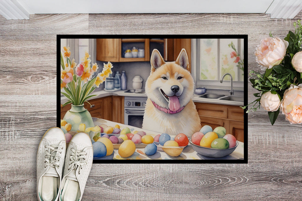 Decorating Easter Akita Doormat Indoor Outdoor 18H X 27W Front Door Mat Rugs for Entryway, Non Slip Washable