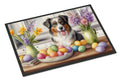 Decorating Easter Australian Shepherd Doormat Indoor Outdoor 18H X 27W Front Door Mat Rugs for Entryway, Non Slip Washable