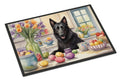 Decorating Easter Belgian Sheepdog Doormat Indoor Outdoor 18H X 27W Front Door Mat Rugs for Entryway, Non Slip Washable