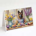 Decorating Easter Belgian Tervuren Greeting Cards Pack of 8 Blank Cards with Envelopes Whimsical A7 Size 5x7