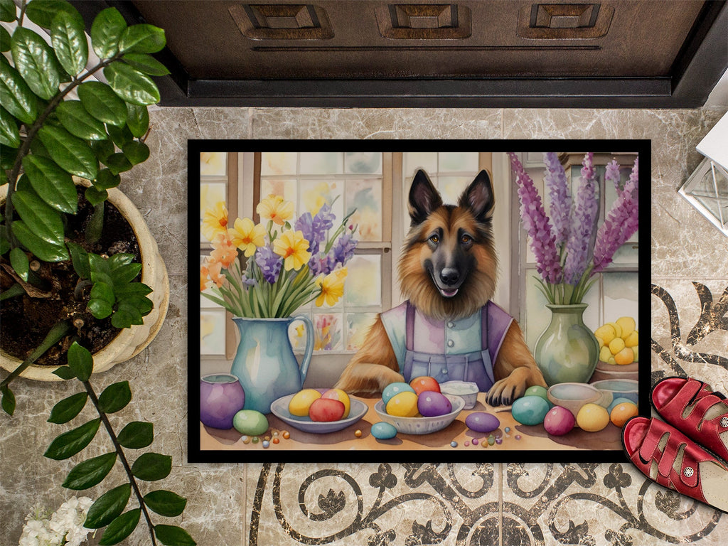 Decorating Easter Belgian Tervuren Doormat Indoor Outdoor 18H X 27W Front Door Mat Rugs for Entryway, Non Slip Washable
