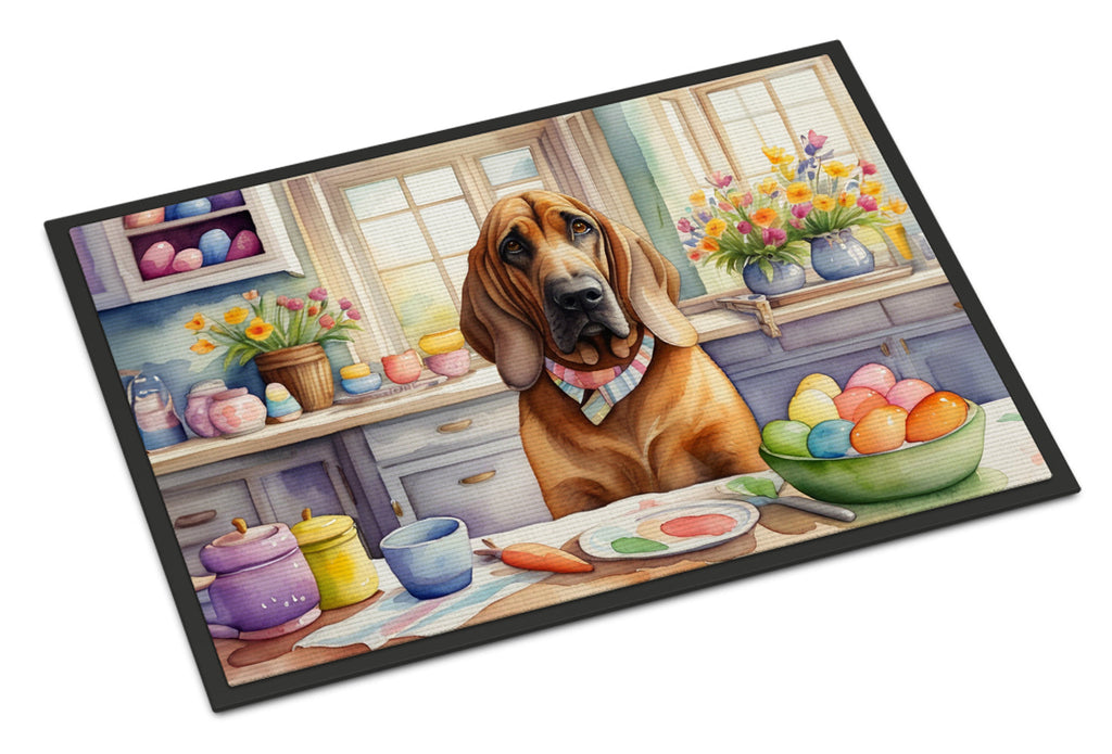 Decorating Easter Bloodhound Doormat Indoor Outdoor 24H X 36W Front Door Mat Rugs for Entryway, Non Slip Washable Low Pile,