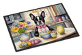 Decorating Easter Boston Terrier Doormat Indoor Outdoor 18H X 27W Front Door Mat Rugs for Entryway, Non Slip Washable