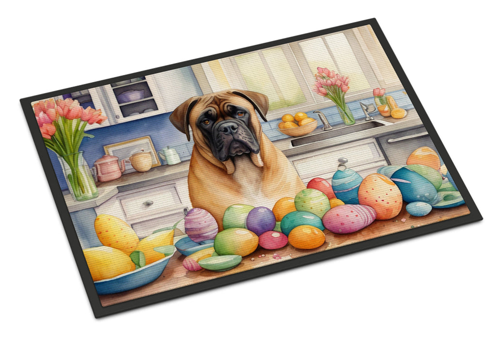 Decorating Easter Bullmastiff Doormat Indoor Outdoor 18H X 27W Front Door Mat Rugs for Entryway, Non Slip Washable