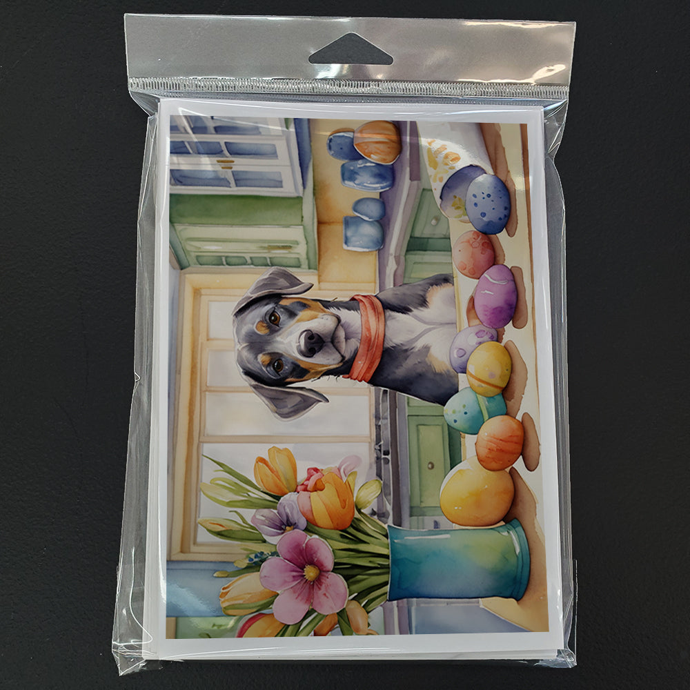 Decorating Easter Catahoula Greeting Cards Pack of 8 Blank Cards with Envelopes Whimsical A7 Size 5x7