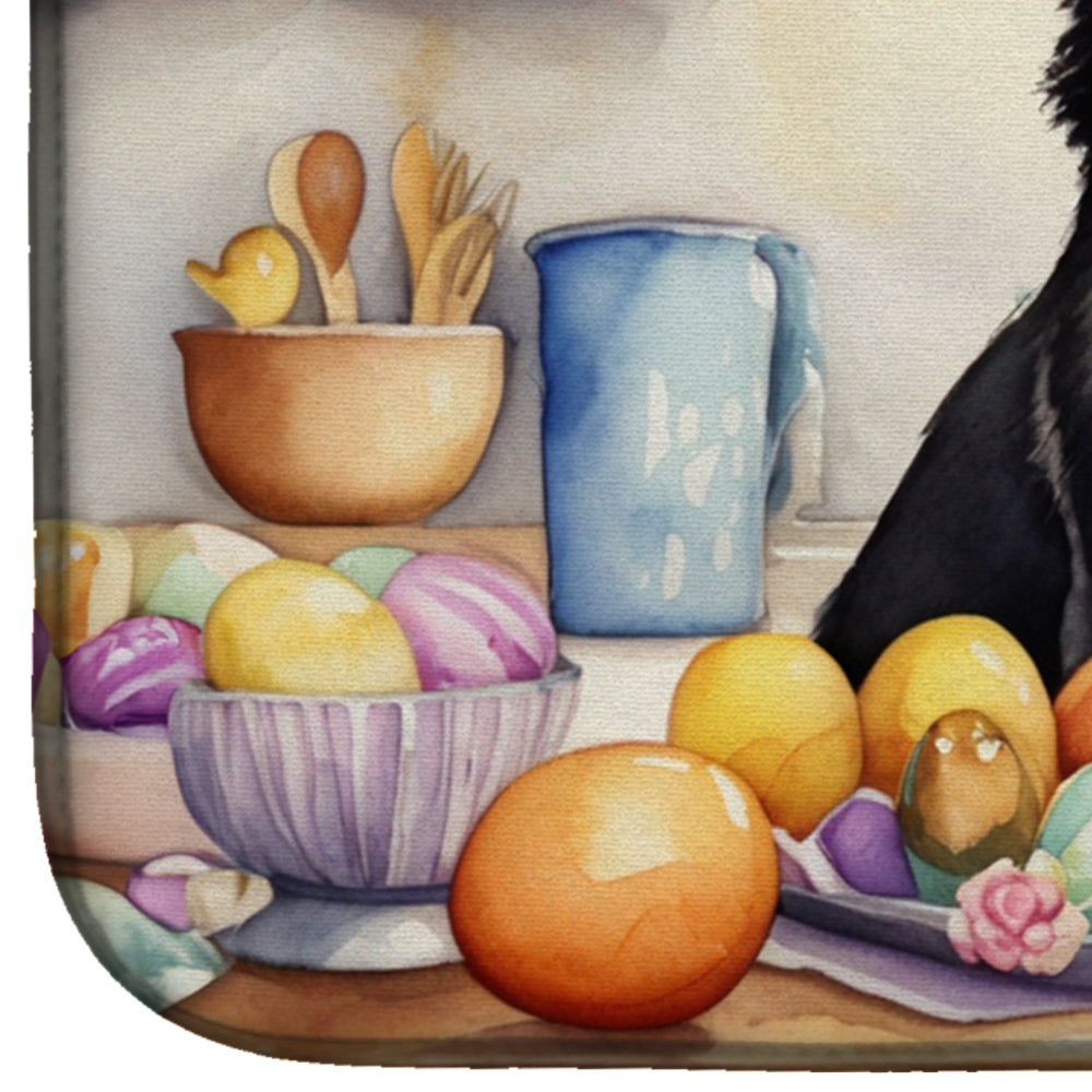 Decorating Easter Chihuahua Dish Drying Mat Absorbent Dish Drying Mat Pad for Kitchen Counter Dish Drainer Mat for Countertop, 14 x 21", Multicolor